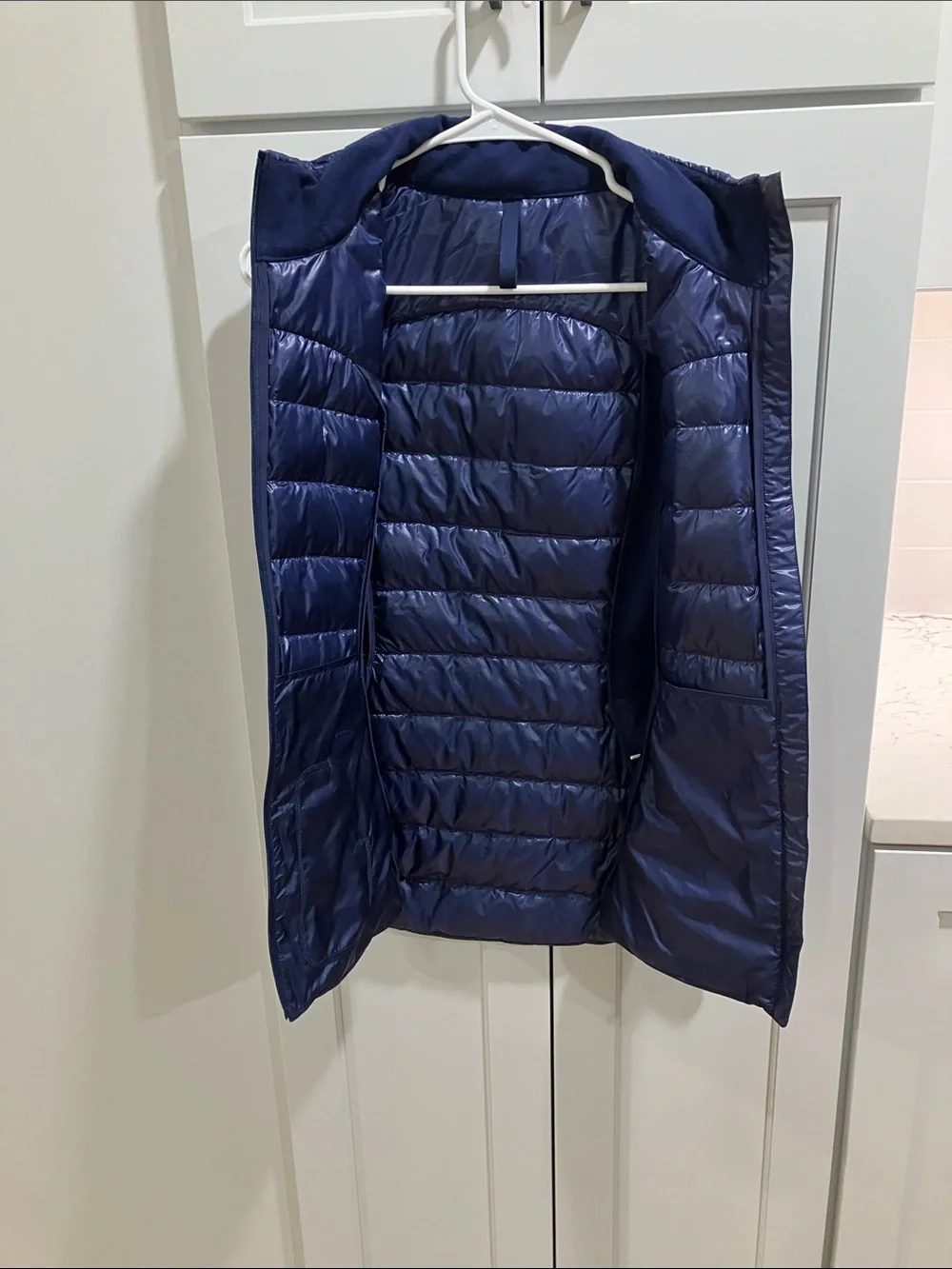 Lululemon Women's Navy Blue Down for It All Vest Down Feather Puffer